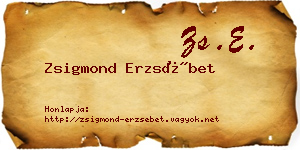 Zsigmond Erzsébet névjegykártya